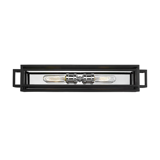 Z-Lite Titania 2 Light Vanity, Black/Chrome