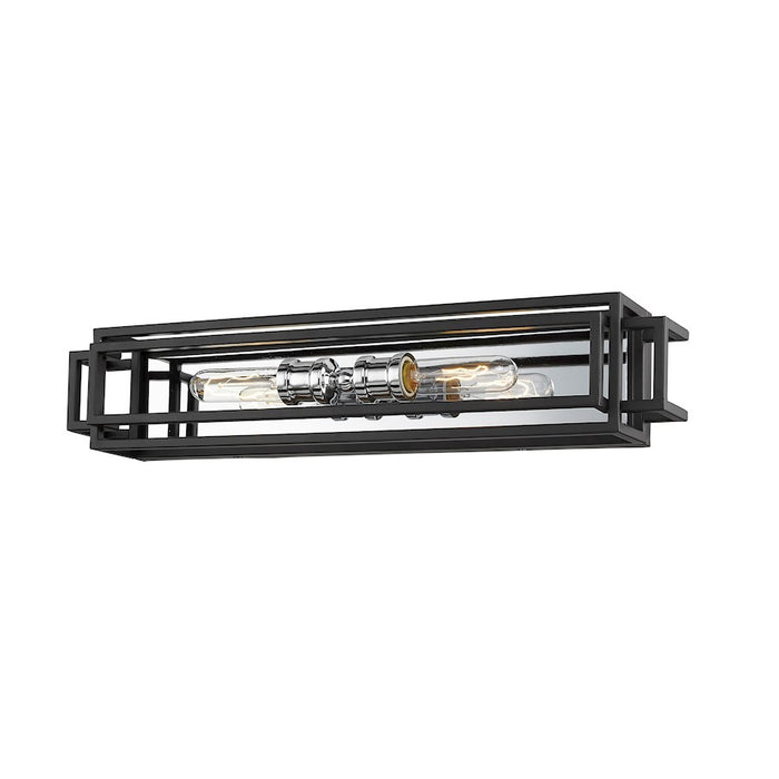 Z-Lite Titania 2 Light Vanity, Black/Chrome