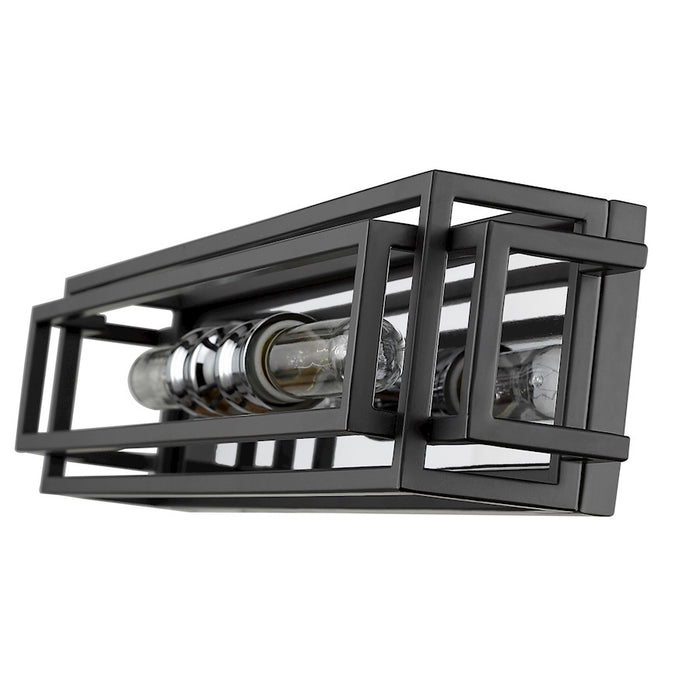 Z-Lite Titania 2 Light Vanity, Black/Chrome
