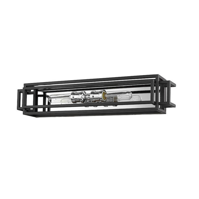 Z-Lite Titania 2 Light Vanity, Black/Chrome
