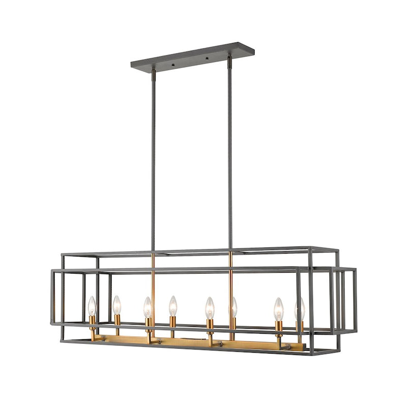 Z-Lite Titania 8 Light Island/Billiard, Bronze, Olde Brass - 454-44L-BRZ-OBR