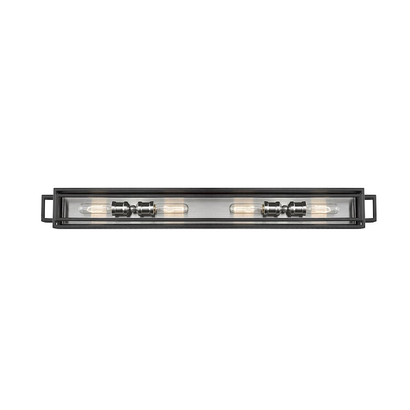 Z-Lite Titania 4 Light Vanity, Black/Brushed Nickel -454-4V-BK-BN