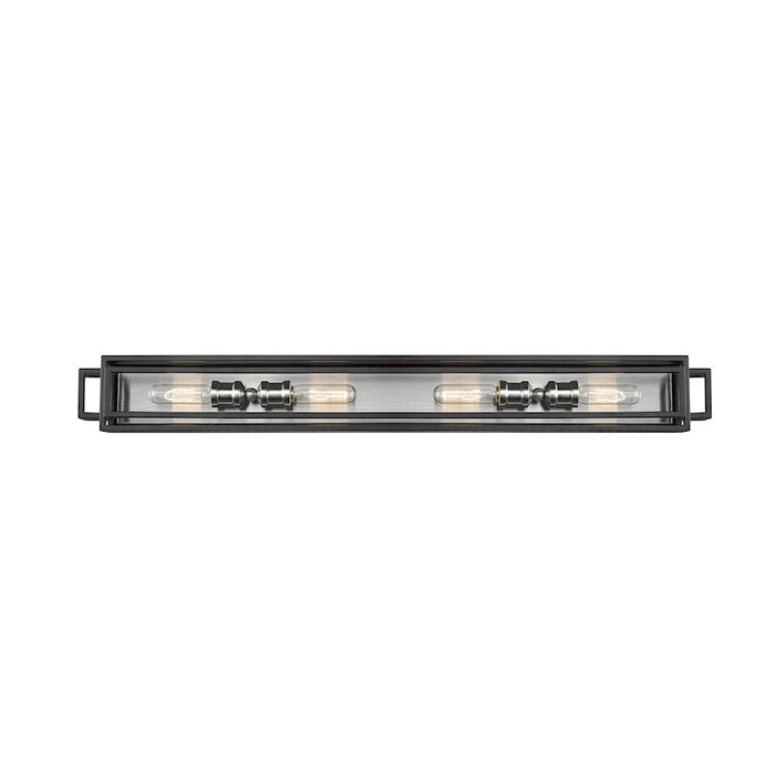 Z-Lite Titania 4 Light Vanity, Black/Brushed Nickel -454-4V-BK-BN