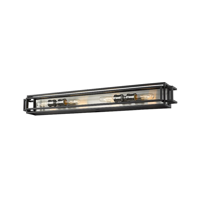 Z-Lite Titania 4 Light Vanity, Black/Brushed Nickel -454-4V-BK-BN