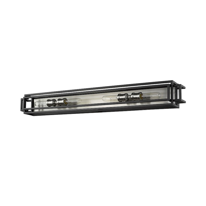 Z-Lite Titania 4 Light Vanity, Black/Brushed Nickel -454-4V-BK-BN