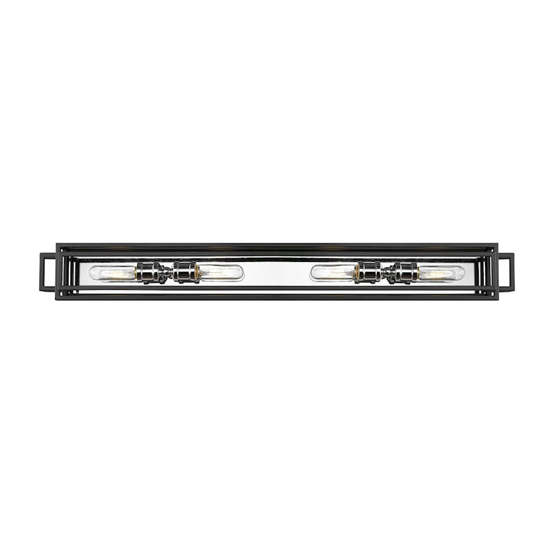 Z-Lite Titania 4 Light Vanity, Black/Chrome -454-4V-BK-CH