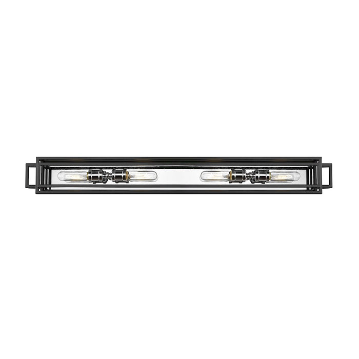 Z-Lite Titania 4 Light Vanity, Black/Chrome -454-4V-BK-CH