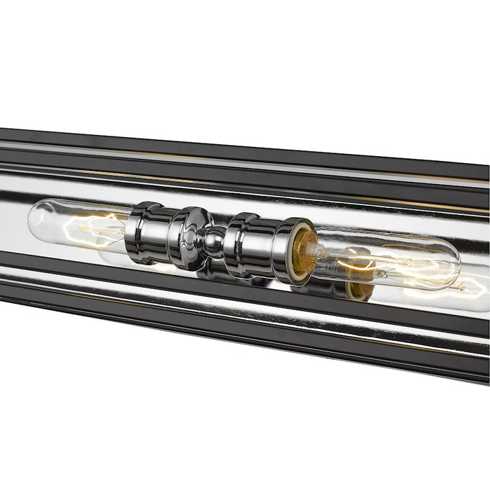 Z-Lite Titania 4 Light Vanity, Black/Chrome -454-4V-BK-CH