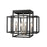 Z-Lite Titania 4 Light Flush Mount, Black, Brushed Nickel - 454F-BK-BN