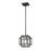 Z-Lite Titania 1 Light Mini Pendant, Black, Brushed Nickel - 454MP-BK-BN