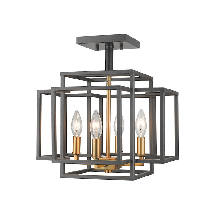 Z-Lite Titania 4 Light Semi Flush Mount, Bronze, Olde Brass - 454SF-BRZ-OBR