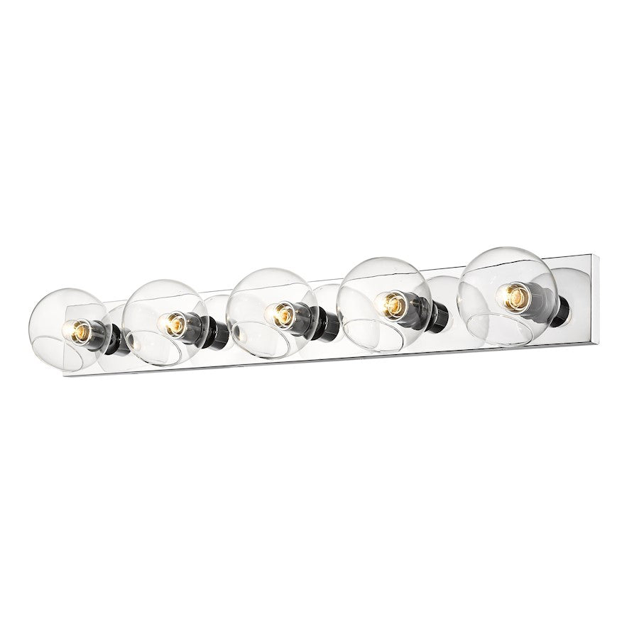 Z-Lite Marquee 5 Light Wall Sconce, Chrome - 455-5V-CH