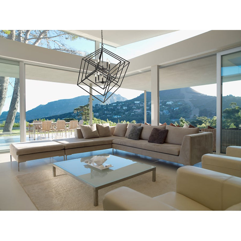 Z-Lite Euclid Linear Chandelier, Matte Black