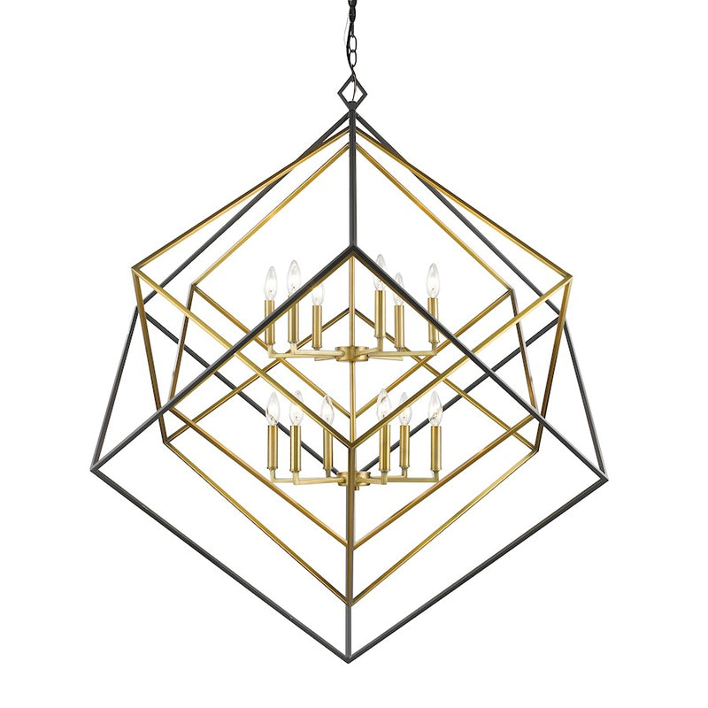 Z-Lite Euclid 12 Light Chandelier, Olde Brass, Bronze - 457-12OBR-BRZ