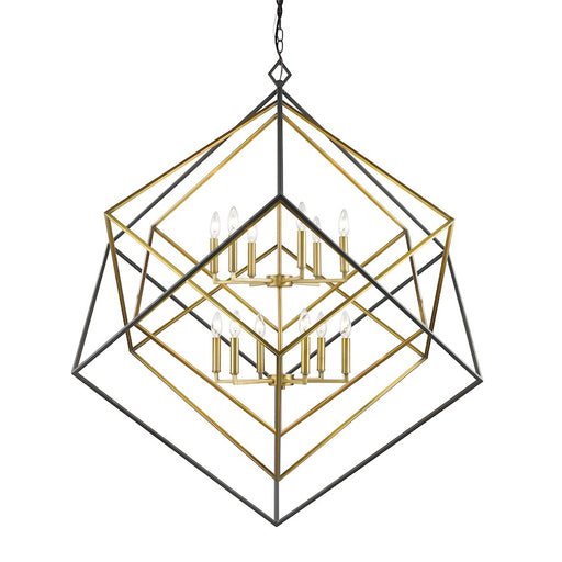 Z-Lite Euclid 12 Light Chandelier, Olde Brass, Bronze - 457-12OBR-BRZ