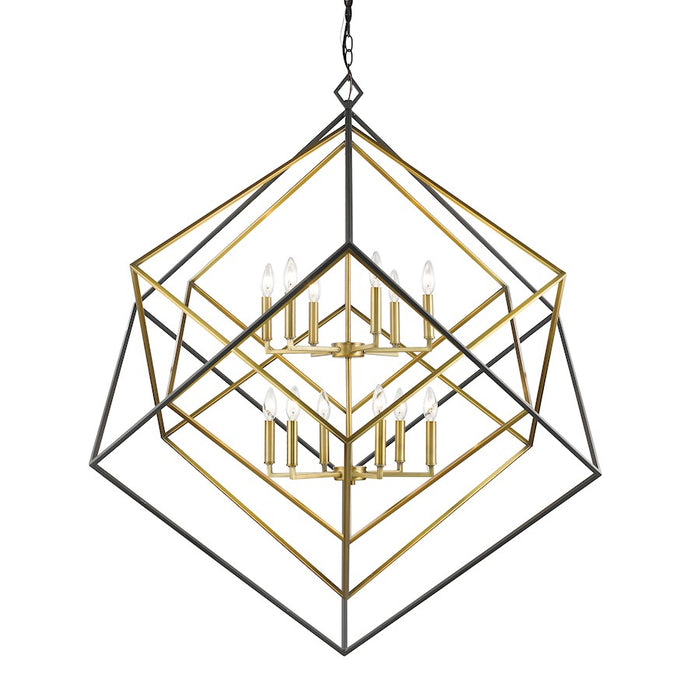 Z-Lite Euclid 12 Light Chandelier, Olde Brass, Bronze - 457-12OBR-BRZ