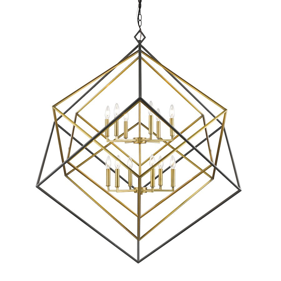 Z-Lite Euclid 12 Light Chandelier, Olde Brass, Bronze - 457-12OBR-BRZ