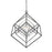 Z-Lite Euclid 4 Light Chandelier, Chrome, Matte Black - 457-4CH-MB