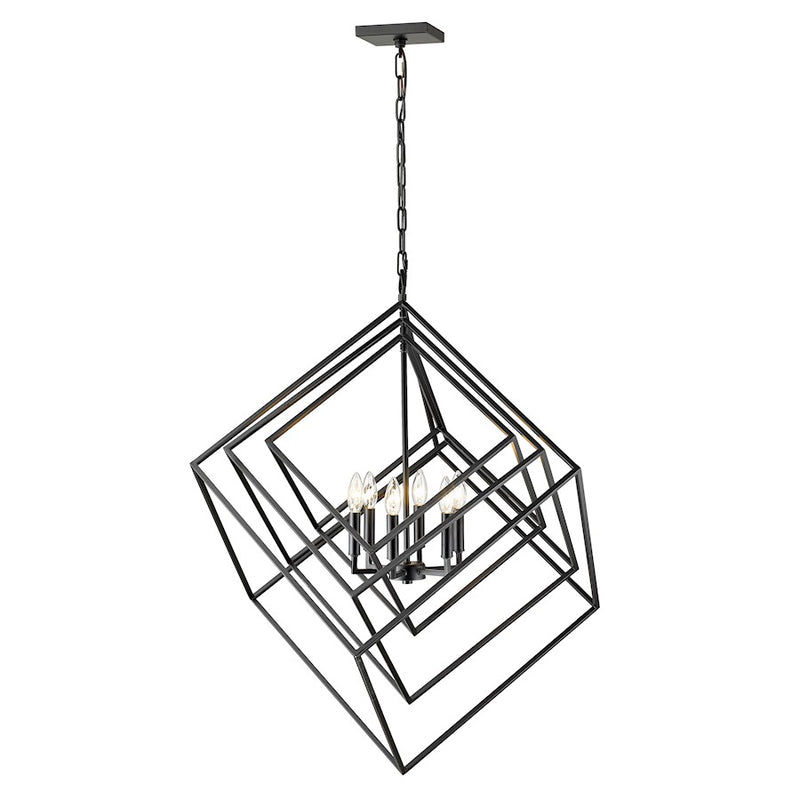 Z-Lite Euclid Chandelier, Matte Black