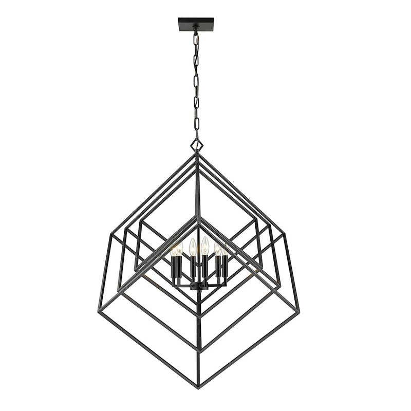 Z-Lite Euclid Chandelier, Matte Black