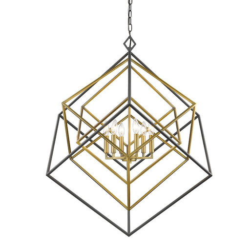 Z-Lite Euclid 6 Light Chandelier, Olde Brass , Bronze - 457-6OBR-BRZ