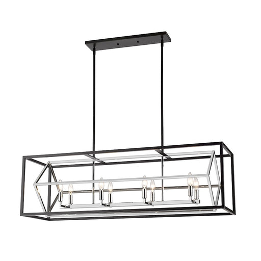 Z-Lite Euclid 8 Light Island/Billiard, Chrome/Matte Black - 457-8L-CH-MB