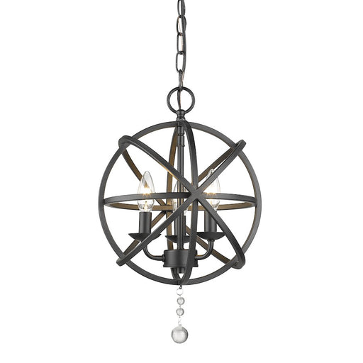 Z-Lite Tull 3 Light Chandelier, Matte Black - 458-12MB