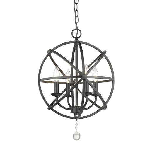 Z-Lite Tull 4 Light Chandelier, Matte Black - 458-16MB