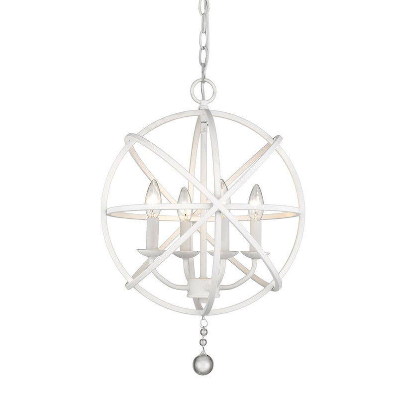 Z-Lite Tull 4 Light Chandelier, Matte White - 458-16MW