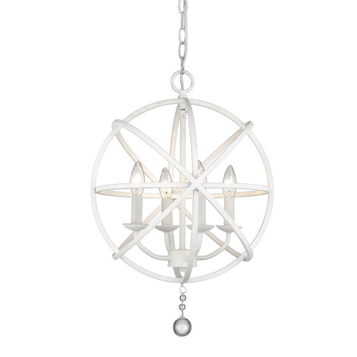 Z-Lite Tull 4 Light Chandelier, Matte White - 458-16MW
