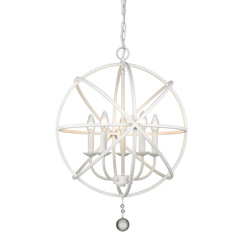 Z-Lite Tull 5 Light Chandelier, Matte White - 458-20MW
