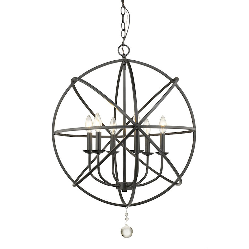 Z-Lite Tull 6 Light Chandelier, Matte Black - 458-24MB
