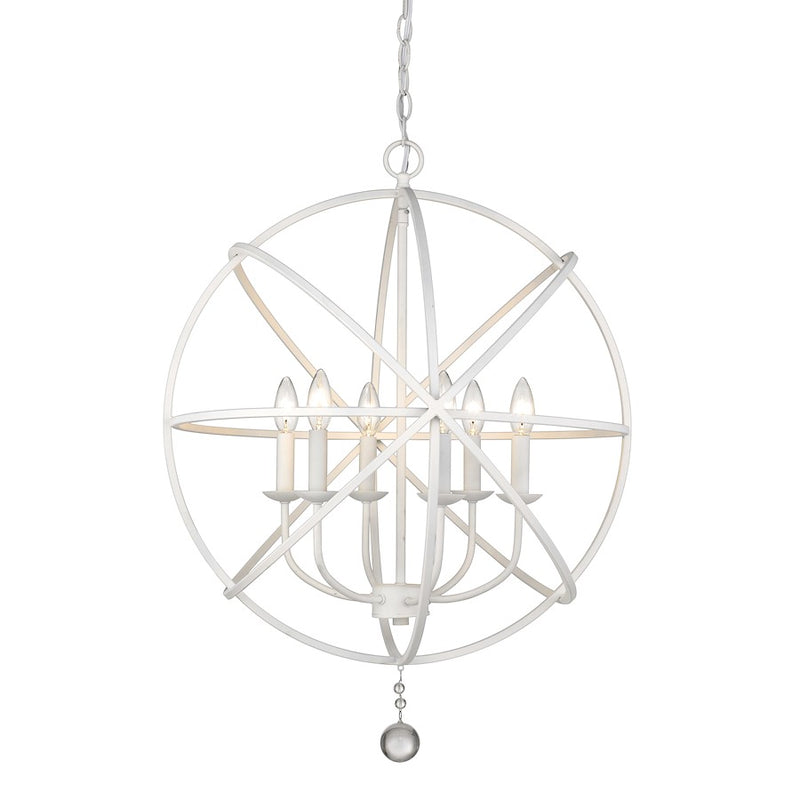Z-Lite Tull 6 Light Chandelier, Matte White - 458-24MW