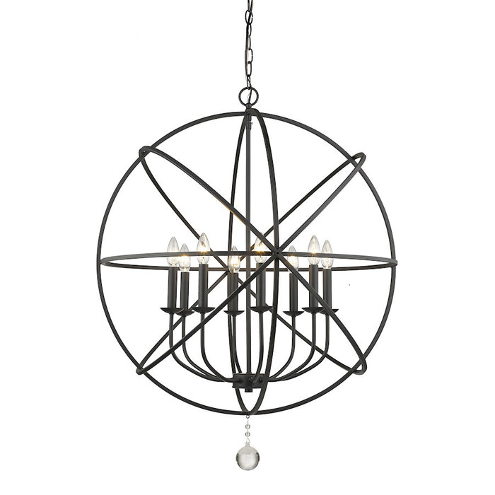Z-Lite Tull 8 Light Chandelier, Matte Black - 458-30MB