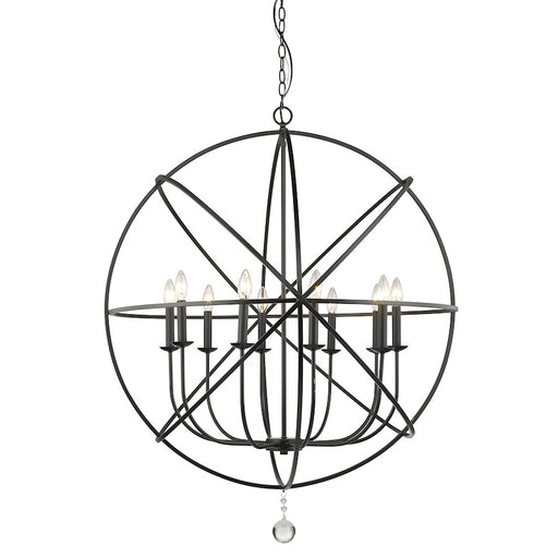 Z-Lite Tull 10 Light Chandelier, Matte Black - 458-36MB