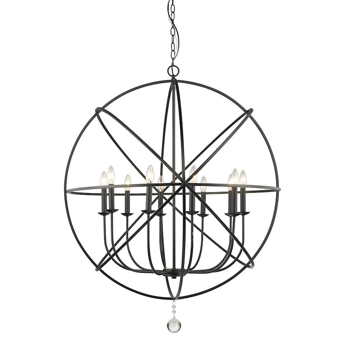 Z-Lite Tull 10 Light Chandelier, Matte Black - 458-36MB