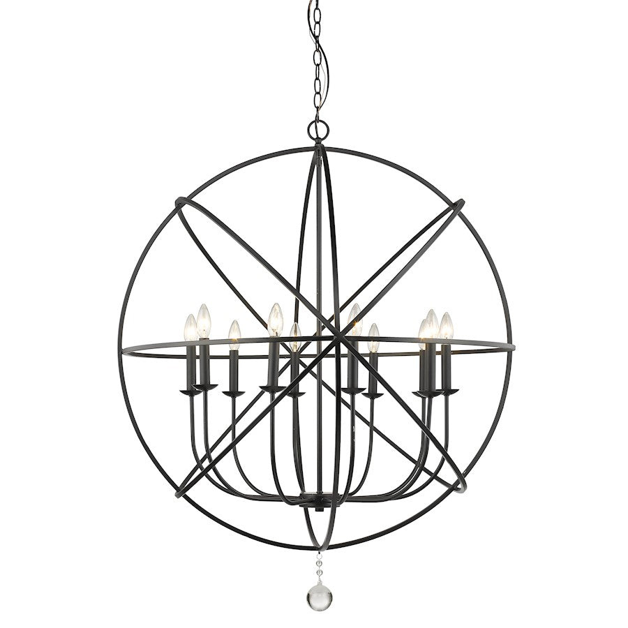 Z-Lite Tull 10 Light Chandelier, Matte Black - 458-36MB