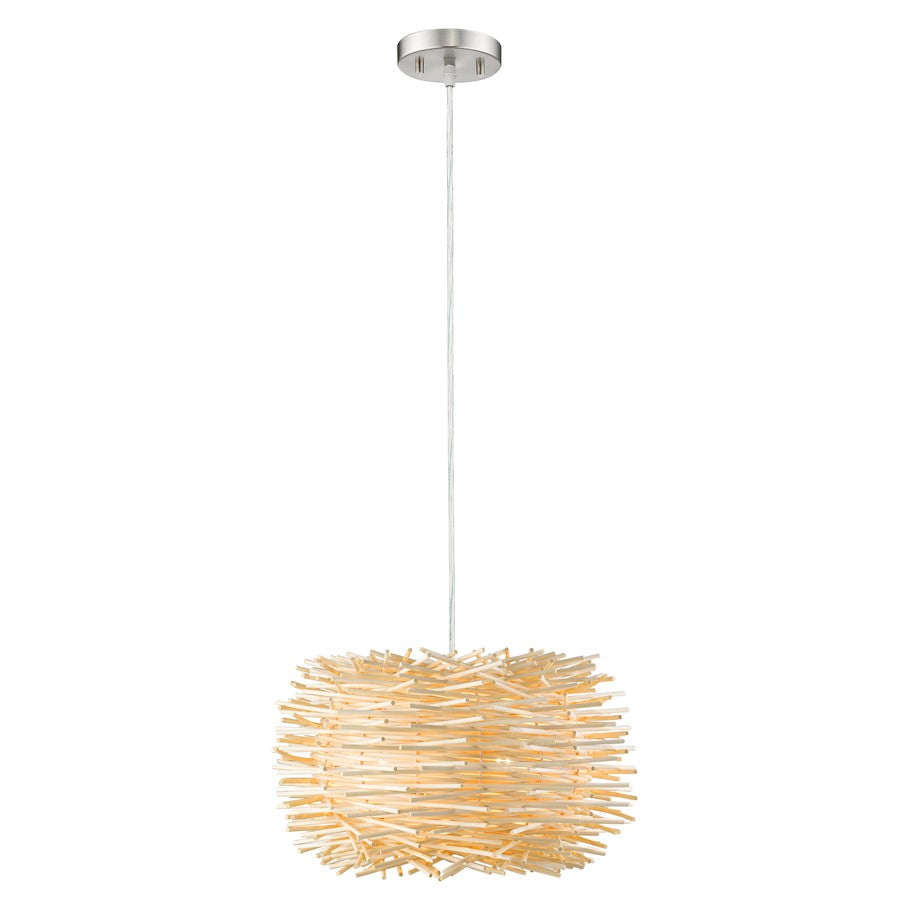 Z-Lite Sora 1 Light Pendant, Brushed Nickel - 459-16NAT