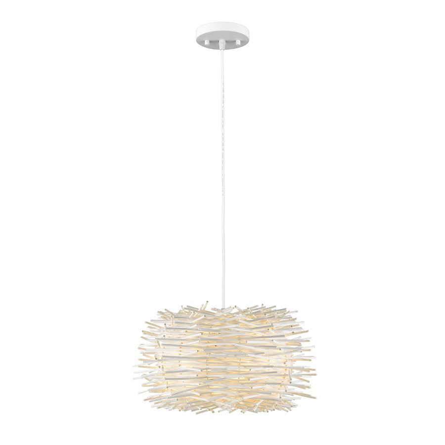Z-Lite Sora 1 Light Pendant, White - 459-16WH