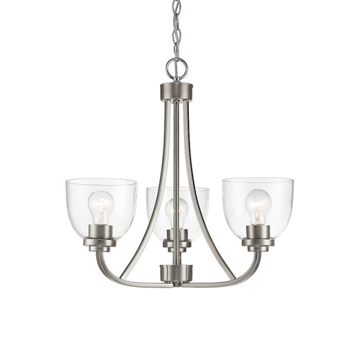 Z-Lite Ashton 3 Light Chandelier, Brushed Nickel - 460-3-BN