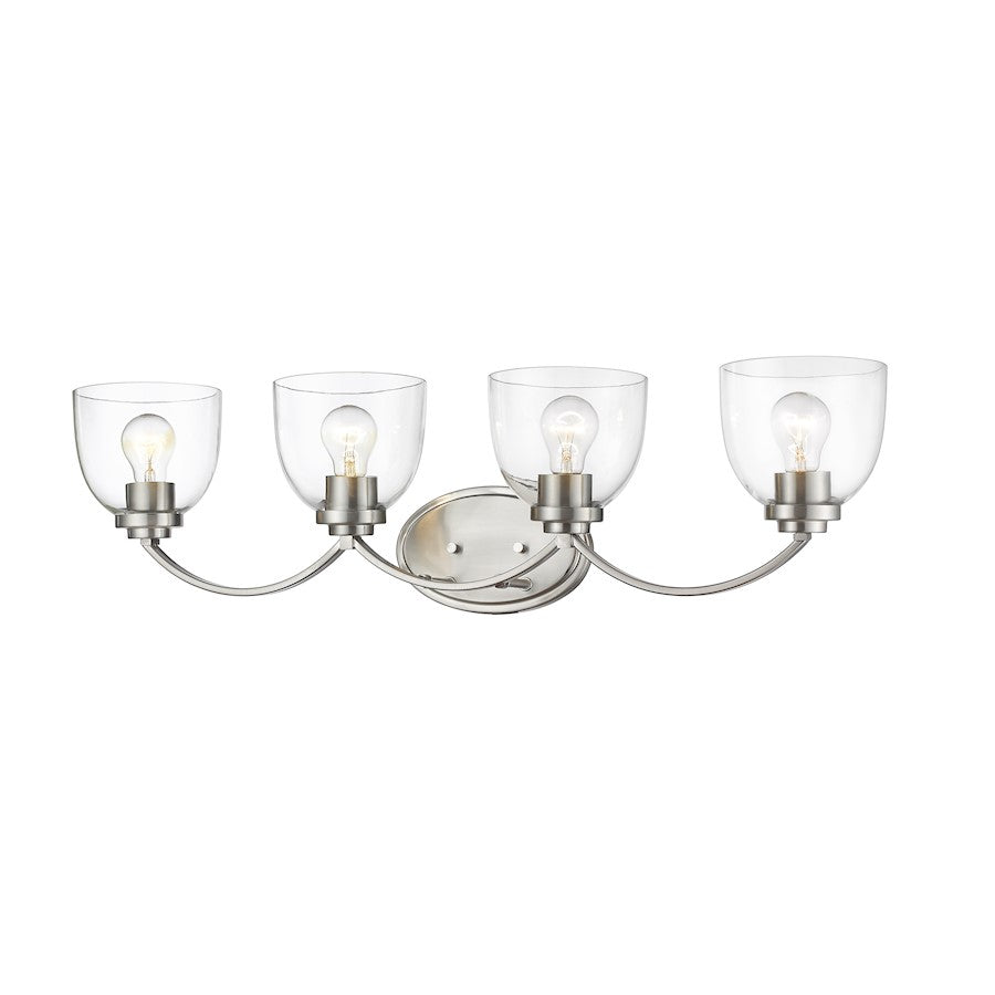 Z-Lite Ashton 4 Light Vanity, Brushed Nickel - 460-4V-BN