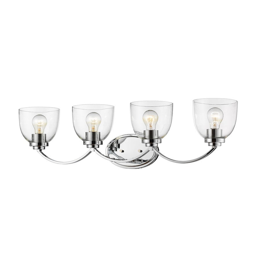 Z-Lite Ashton 4 Light Vanity, Chrome - 460-4V-CH
