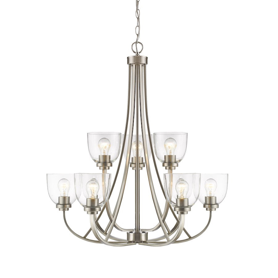 Z-Lite Ashton 9 Light Chandelier, Brushed Nickel - 460-9-BN