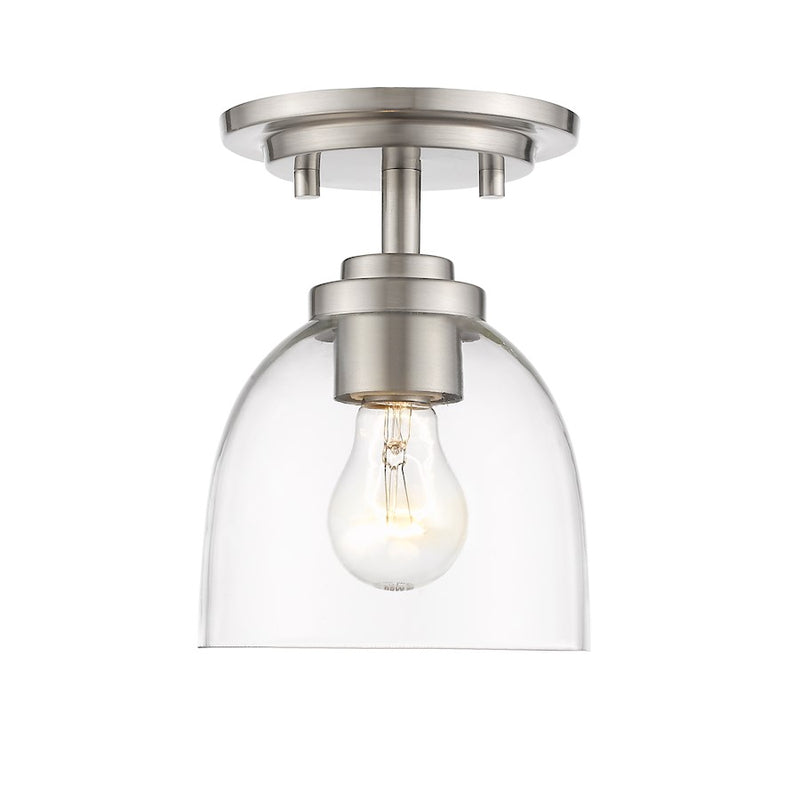 Z-Lite Ashton 1 Light Flush Mount, Brushed Nickel - 460F1-BN