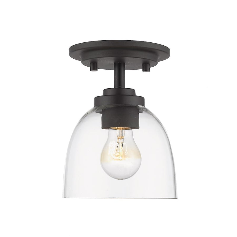 Z-Lite Ashton 1 Light Flush Mount, Bronze - 460F1-BRZ