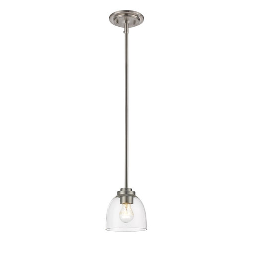 Z-Lite Ashton 1 Light Mini Pendant, Brushed Nickel - 460MP-BN