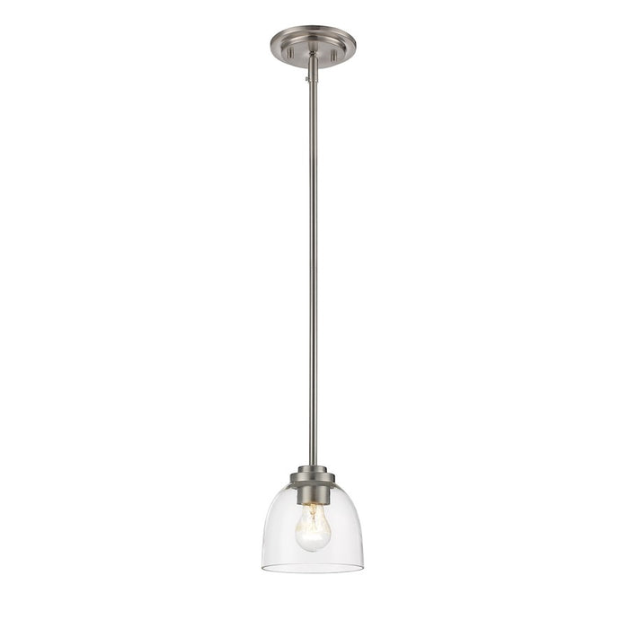 Z-Lite Ashton 1 Light Mini Pendant, Brushed Nickel - 460MP-BN