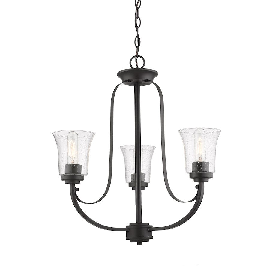 Z-Lite Halliwell 3 Light Chandelier, Bronze/Seedy - 461-3BRZ