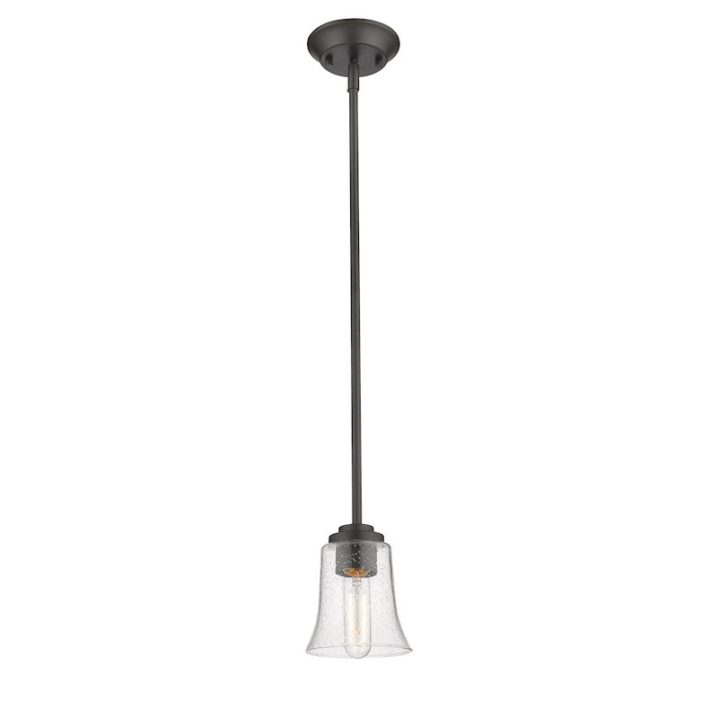 Z-Lite Halliwell 1 Light Mini Pendant, Bronze/Seedy - 461MP-BRZ