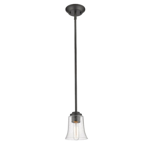 Z-Lite Halliwell 1 Light Mini Pendant, Bronze/Seedy - 461MP-BRZ